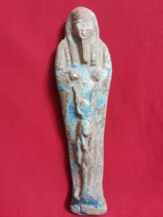 Ancient Egyptian Blue Ushabti Antiques photo