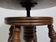 Antique Tonk & Co York Round Piano Stool Adjustable Seat Glass Claw Feet Yqz 1900-1950 photo 8
