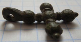 Viking Period Bronze Small (children) Cross 1000 - 1300 Ad Vf, photo
