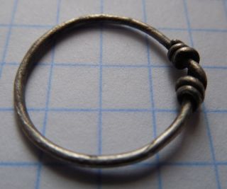 Celtic Period Silver Spiral Knotted Ring 800 - 1100 Ad Vf, photo