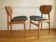 Pair Bent Wood Mid Century Danish Modern Chair Dining Desk Iconic 50s Designer? Mid-Century Modernism photo 1