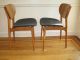 Pair Bent Wood Mid Century Danish Modern Chair Dining Desk Iconic 50s Designer? Mid-Century Modernism photo 5