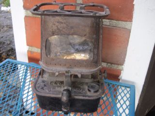 Antique Cast Iron Florence Lamp Stove Heater 1876 Tole Painted photo