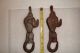 Matching Vintage Double Roller Pulleys Other Antique Hardware photo 3