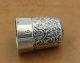 Antique 10 Panel Scroll Sterling Silver Sewing Thimble Simons Brothers Size 9 Thimbles photo 4
