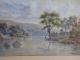 Antique Old Painting Australia River Val Delawarr 1880 - 1900 Pacific Islands & Oceania photo 1