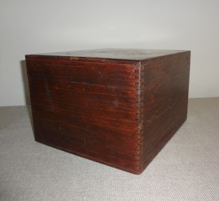 Old Vintage Larger File Library Box - Finger - Jointed Corners - Merchants Box Co. photo