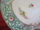 Antique Ornate Cake Dessert Stand Plate Green Painted Flowers Other Antique Ceramics photo 9