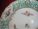 Antique Ornate Cake Dessert Stand Plate Green Painted Flowers Other Antique Ceramics photo 6