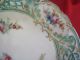 Antique Ornate Cake Dessert Stand Plate Green Painted Flowers Other Antique Ceramics photo 8