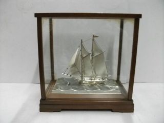 The Sailboat Of Silver960 Of The Most Wonderful Japan.  2masts.  Takehiko ' S Work. photo