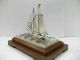 The Sailboat Of Silver960 Of The Most Wonderful Japan.  2masts.  Takehiko ' S Work. Other Antique Sterling Silver photo 3