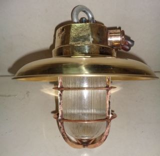 Vintage Marine Brass Ship Passage Light 1 Pc With Brass Cap photo
