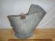 Vintage Coal Scuttle - Galvanized Tin Steel Strap Handle - Scuffs And Burns Nmm Hearth Ware photo 1