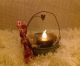 Primitive Antique Vintage Valentine Zinc Mason Jar Lid Battery Candle 6 Hrs On Primitives photo 4
