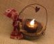 Primitive Antique Vintage Valentine Zinc Mason Jar Lid Battery Candle 6 Hrs On Primitives photo 8
