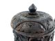 Exceptional Hand Carved Indonesian Striped Ebony Tea Caddy Deep Relief Pacific Islands & Oceania photo 3