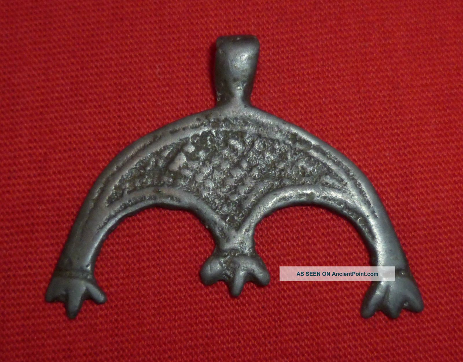 Viking Ancient Artifact - Bronze Amulet / Pendant - Lunar Circa 800 Ad - 1787 - Scandinavian photo