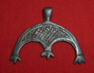 Viking Ancient Artifact - Bronze Amulet / Pendant - Lunar Circa 800 Ad - 1787 - photo