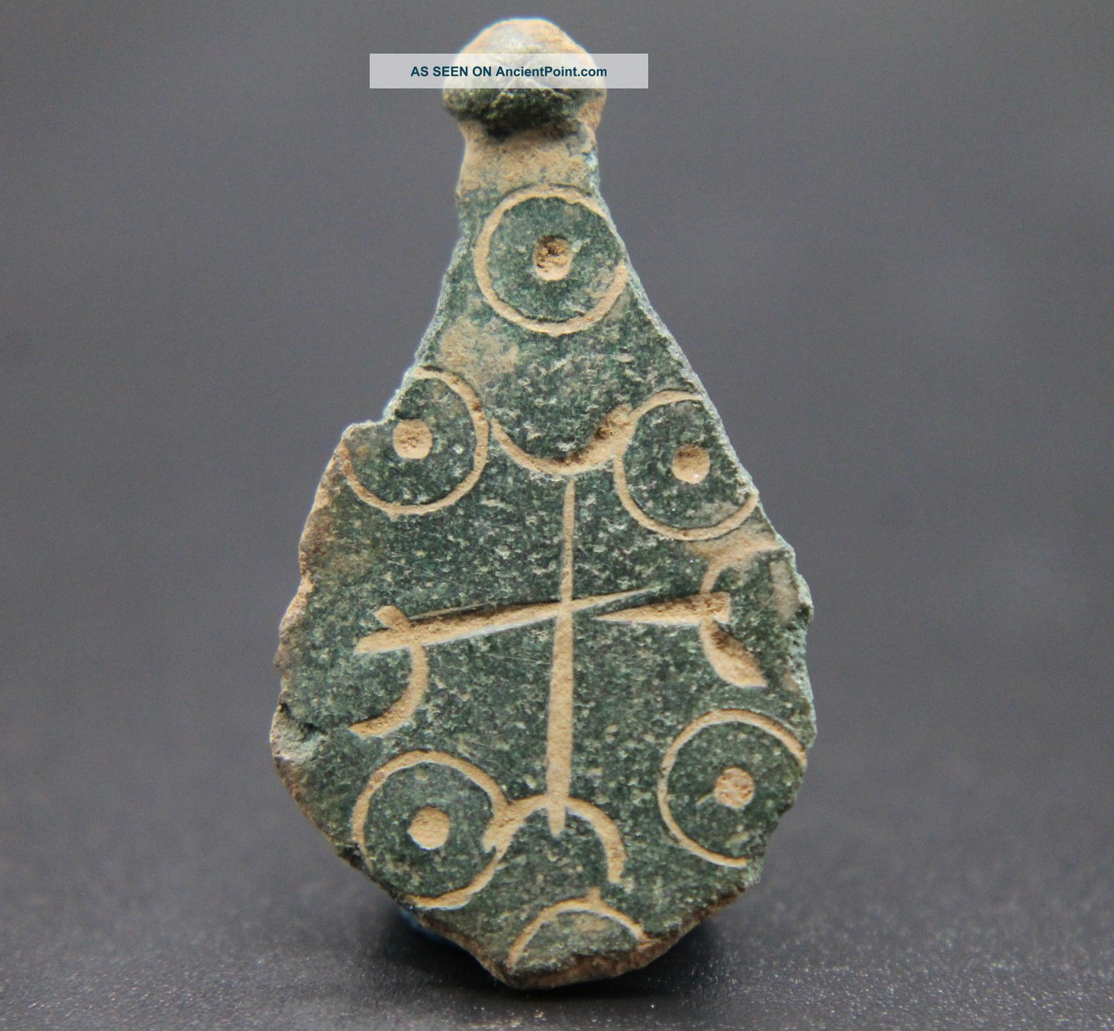 Ancient Anglo Saxon Period Bronze Applique Decorated Artefact 800 Ad Vf, Scandinavian photo