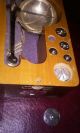 Vintage Gold & Gem Balance Scale,  Compartment W/10 Extra Weights Solid Wood Case Scales photo 4