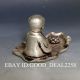 Exquisite China Silver Copper Hand - Carved Buddha Statue W Lotus Buddha photo 3