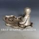 Exquisite China Silver Copper Hand - Carved Buddha Statue W Lotus Buddha photo 4