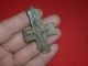 Large Byzantine Bronze Half Enkolpion Cross Amulet / Pendant Circa 1200 Ad - 1820 Other Antiquities photo 8