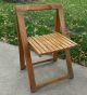 Antique Wood Slat Folding Deck Outdoor Wedding Chair Country Kitchen 1900-1950 photo 1
