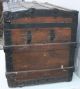Antique Steamer Trunk Flat Top Victorian Wood Chest Co - Operative Trunk & Bag Co. 1800-1899 photo 1