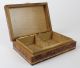 Vintage Art Deco Veneer Burl Double Compartment Jewelry Trinket Wood Wooden Box Boxes photo 5