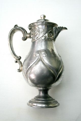 Art Nouveau Coffee Pot Pewter Or Base Metal photo