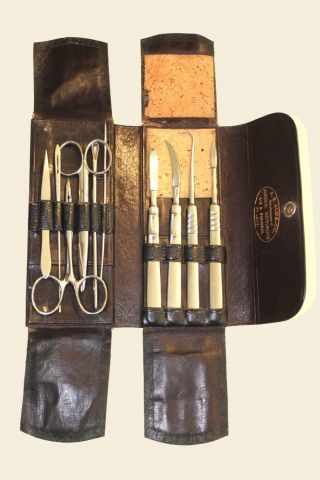 Vintage A.  S.  Aloe & Co.  Pocket Minor Surgical Kit - 1880 ' S - - 10 Instruments - photo