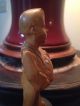 Vintage Carved Wood Young Man With Cornfigure Carved Figures photo 2