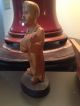 Vintage Carved Wood Young Man With Cornfigure Carved Figures photo 6