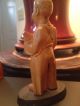 Vintage Carved Wood Young Man With Cornfigure Carved Figures photo 7