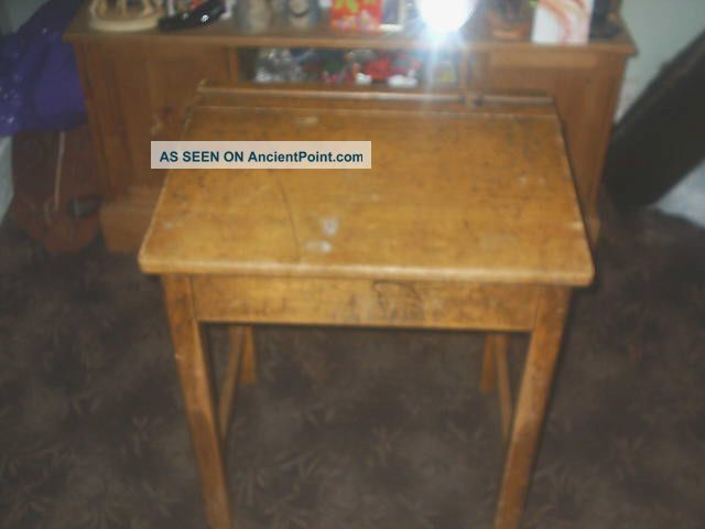 Vintage Retro Wooden Childs School Desk No Post Pick Up Only 1900-1950 photo