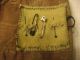 Early 1800s Handmade Out Of Fabric Sewing Kit With Bone Button Close Other Antique Sewing photo 4