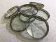 Vintage 8 Sterling Silver & Cut Crystal Coasters Neoclassical By Webster Dishes & Coasters photo 1