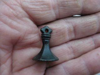 Medieval Round Chess Piece Type Bronze Seal Initial Letter N photo
