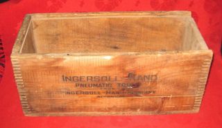 Vintage Ingersoll - Rand Brand Pneumatic Tools Wood Crate Or Box photo
