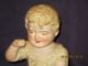 Antique Porcelain Bisque Piano Baby Figurine Blonde Girl Cries 23/110 Figurines photo 6