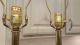 Vintage Westwood Industries Brass And Crystal/glass Etched Pair Lamps Lamps photo 2