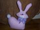 Primitive Hc Easter Rabbit Bunny Shelf Sitter Doll Bowl Baskiet Bowl Fillers Primitives photo 1