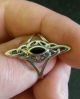 Old Silver Celtic Knot Ring With Black Stone Metal Detecting/detector Find British photo 2
