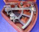 1840 ' S R.  Wallace Sextant/octant - Transition Instrument - Brass W/ivory Scales Other Antique Science Equip photo 1