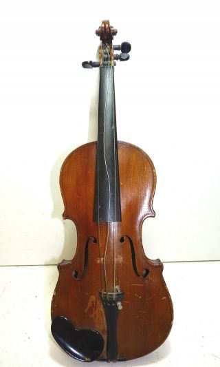 Antique Old 1/2 Scale Half Size Small Child Violin Unlabeled - For Restoration photo