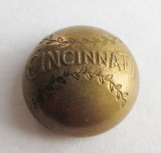 Vintage Brass Cincinnati Baseball Button photo