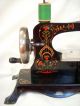 Antique Germany Casige Eagle Tin/tole Painted Toy Mini Sewing Machine Hand Crank Sewing Machines photo 5