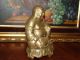 1960 ' S Ancient Buddha Carved In Gilded Bronze,  Rarely Details Metalware photo 1